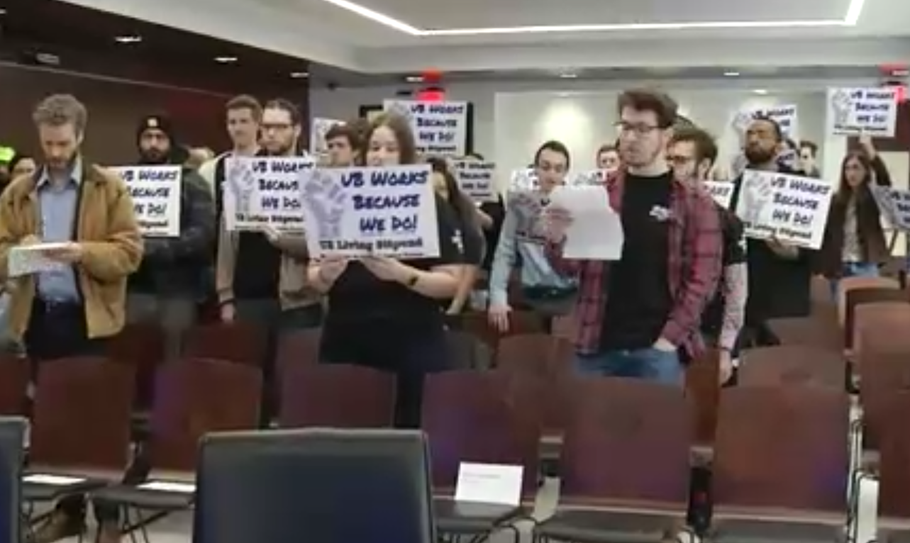 UB Teaching Assistants Rally for a Living Wage