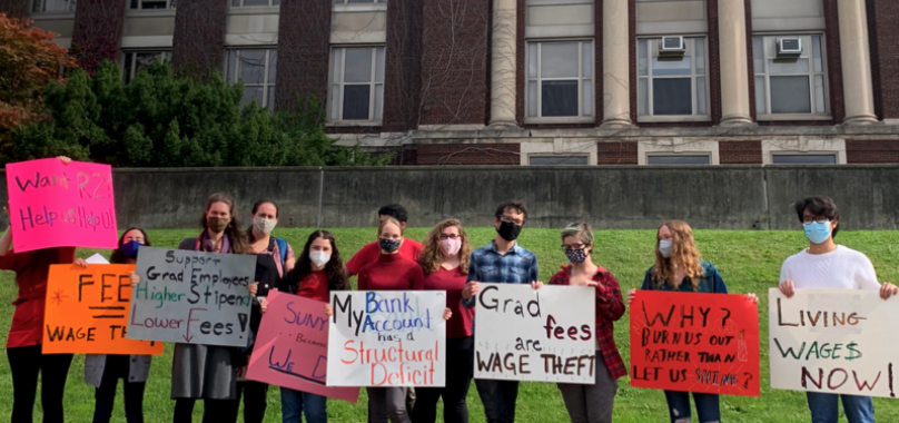 SUNY-ESF graduate students protest student fees, low salaries