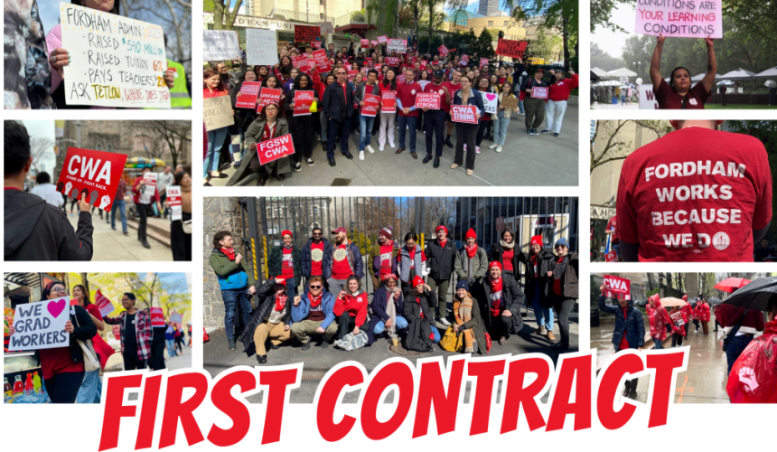 Fordham Graduate Workers & Fordham University Contract Ratified