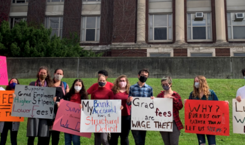 SUNY-ESF graduate students protest student fees, low salaries